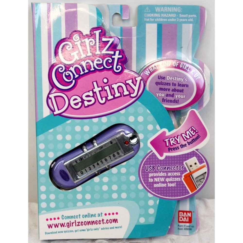 Girlz Connect Destiny Quiz Device Toy USB Alarm Horoscope Stylus Necklace Gadget